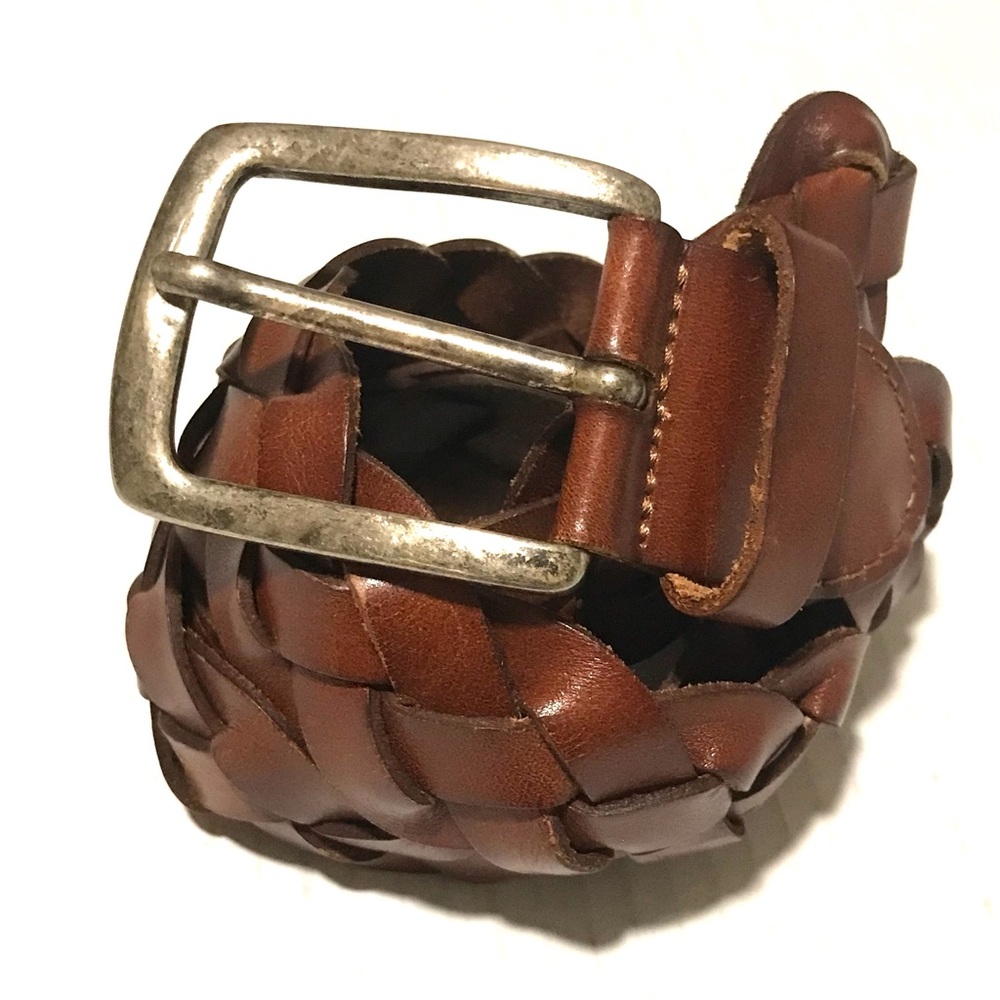 VTG Fine Italian Genuine Leather Braided Hide Strap Belt Women’s Sz-32
